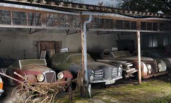 В заброшенном поселке Франции найдена старинная коллекция авто
