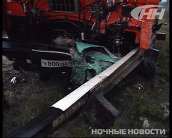 Ужасное ДТП с участием Toyota Vitz и КАМАЗа в Екатеринбурге